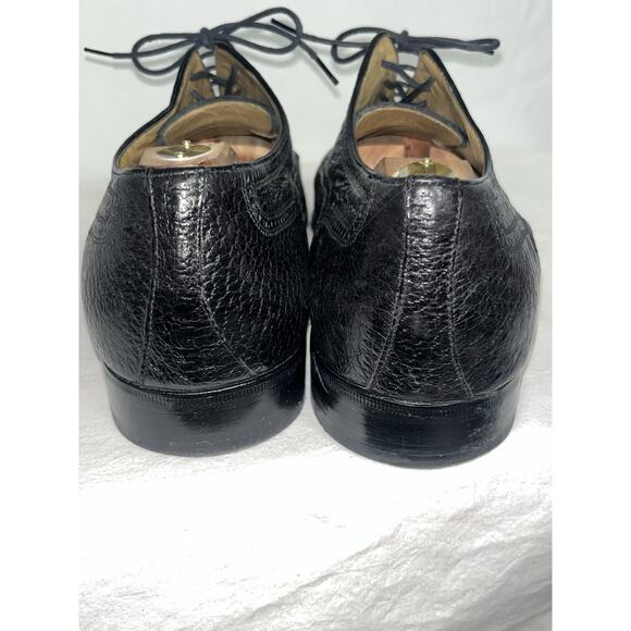 MORESCHI MEN'S OXFORD DRESS SHOE ADRIANO OSTRICH CLAW TOE LEATHER SZ. 13 - Picture 3 of 6